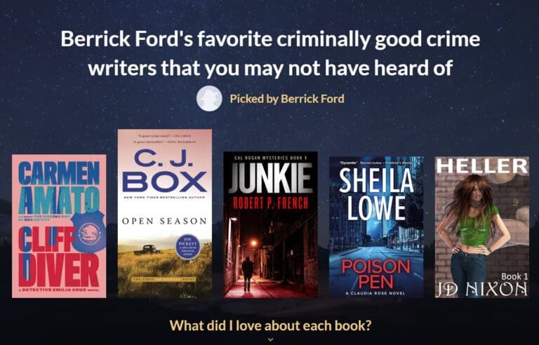Berrick Ford’s favorite criminally good crime writers that you may not have heard of
